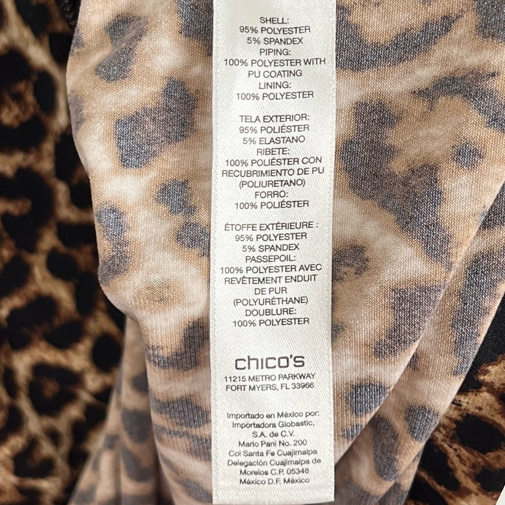 Chico’s Animal Annie Leopard Print Shift Dress Size 2 (US Large 12) - Picture 9 of 11